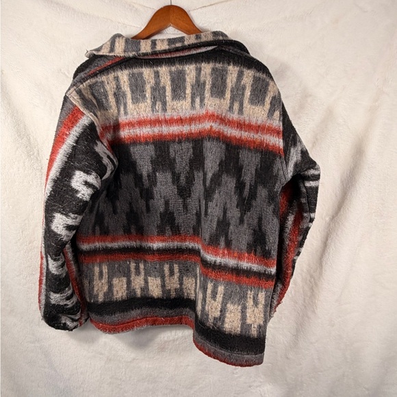 Artesanías MR Molina Mexican Baja Hoodie Jacket Men’s M Wool Blend Zip-Up coat - Picture 7 of 9